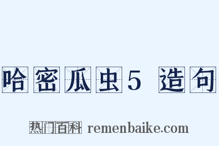 哈密瓜虫5造句是什么意思的图片